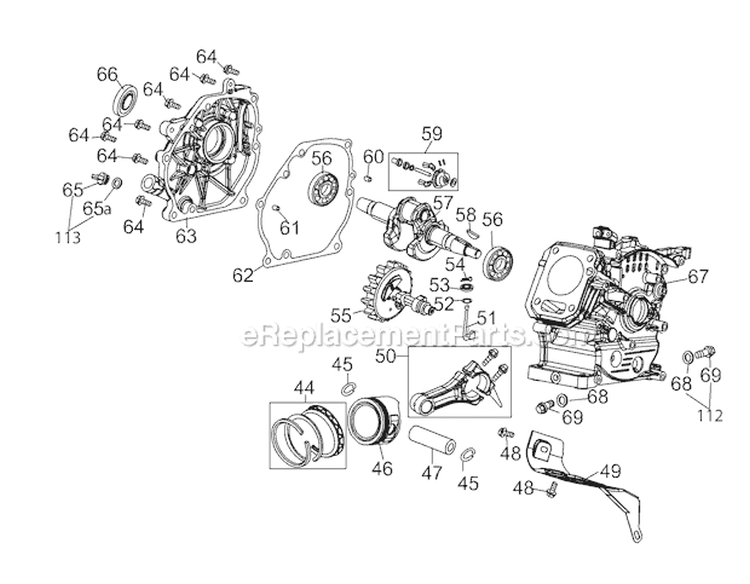 Page C Diagram and Parts List for 21D-65M1066 2012 Troy-Bilt Tiller