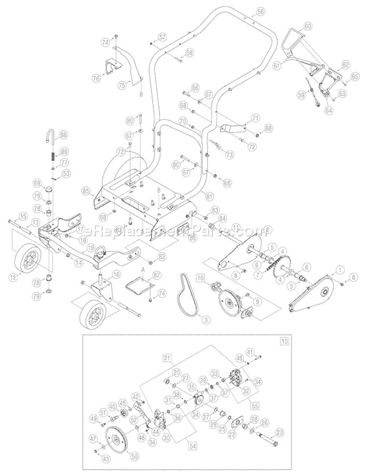 Page A Diagram and Parts List for 24A-204B766 2006 Troy-Bilt Chipper Shredder