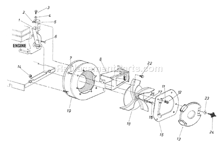 Page A Diagram and Parts List for 24A-654B063 2004 Troy-Bilt Chipper Shredder