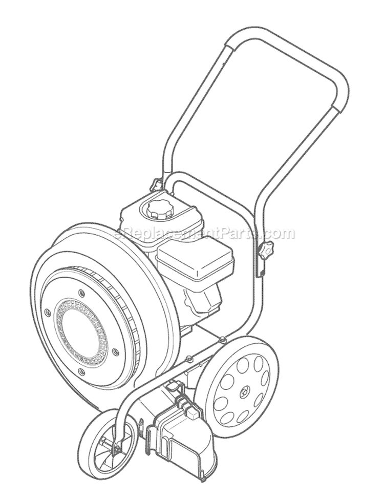 Page B Diagram and Parts List for 24A-672G011 2009 Troy-Bilt Leaf Blower / Vacuum