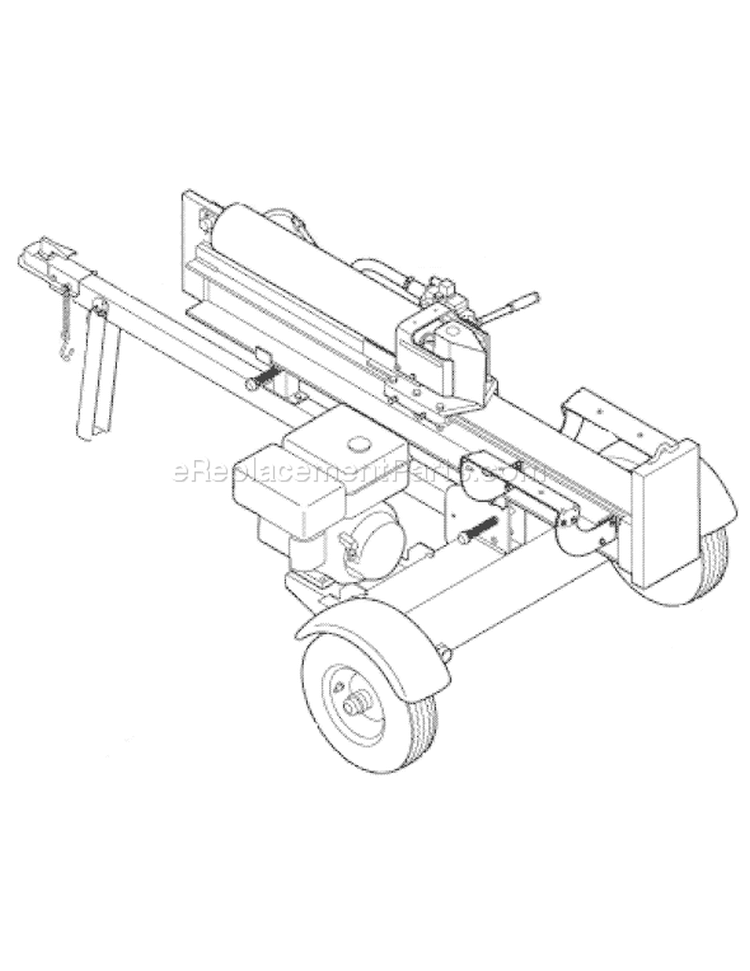 Page B Diagram and Parts List for 24AD597D711 LS33T 2008 Troy-Bilt Log Splitter