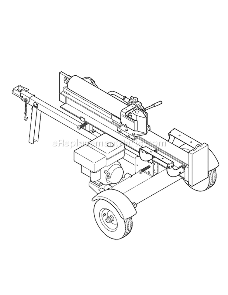 Page C Diagram and Parts List for 24AD597D766 LS33T 2008 Troy-Bilt Log Splitter