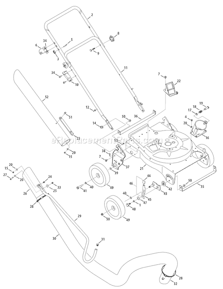 Page A Diagram and Parts List for 24B-060E766 2008 Troy-Bilt Chipper Shredder