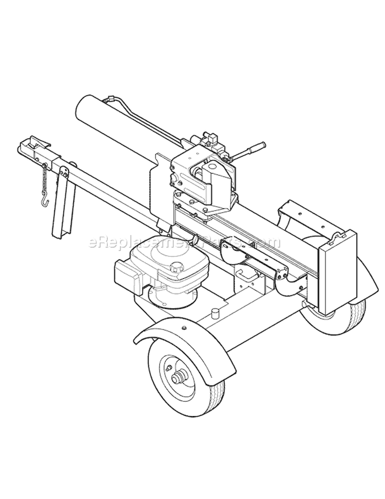 Page C Diagram and Parts List for 24BF572B711 LS27 2008 Troy-Bilt Log Splitter