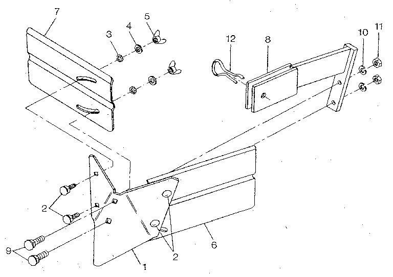 Hiller/Furrower Diagram and Parts List for JUNIOR M0100970 AND UP Troy-Bilt Tiller