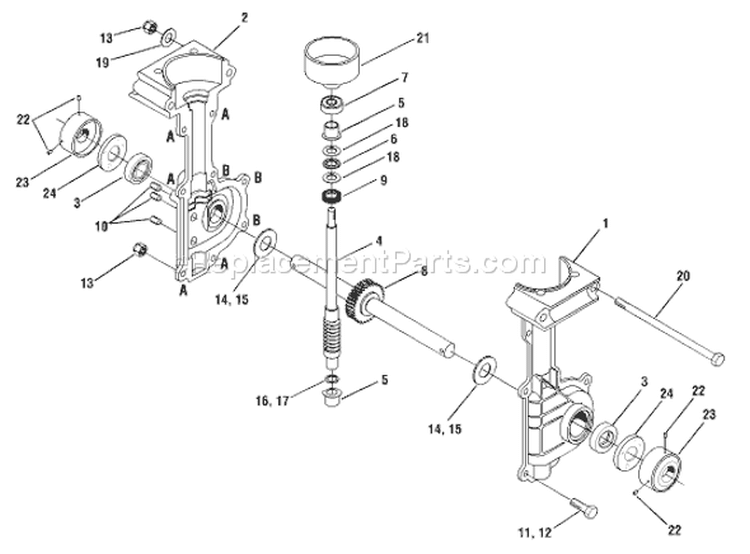 Page B Diagram and Parts List for 25A-128T063 2002 Troy-Bilt Cultivator