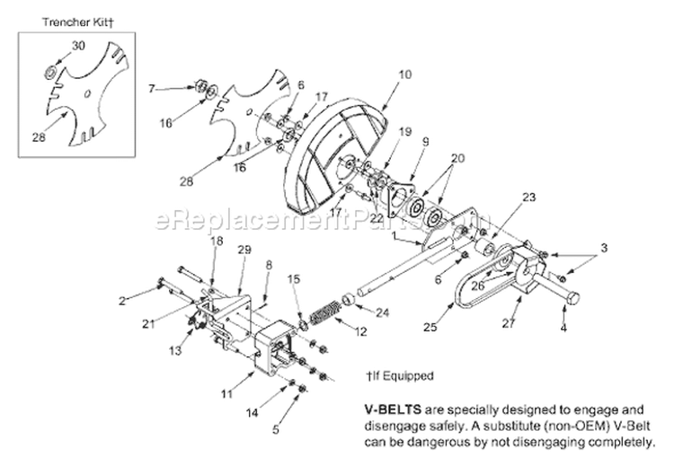 Page C Diagram and Parts List for 25A-554L766 2004 Troy-Bilt Edger