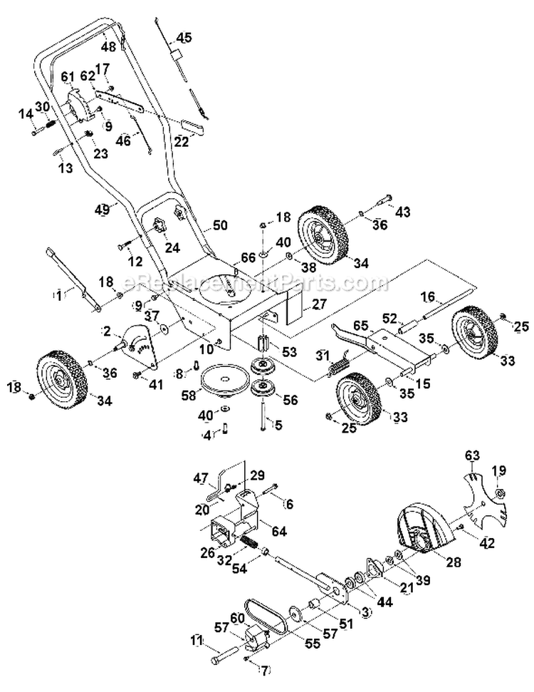 Page A Diagram and Parts List for 25B-554E011 2007 Troy-Bilt Edger