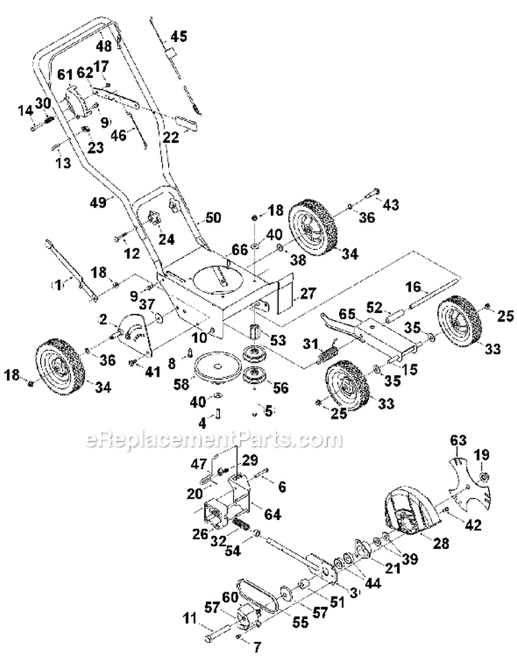 Page A Diagram and Parts List for 25B-554F266 2007 Troy-Bilt Edger