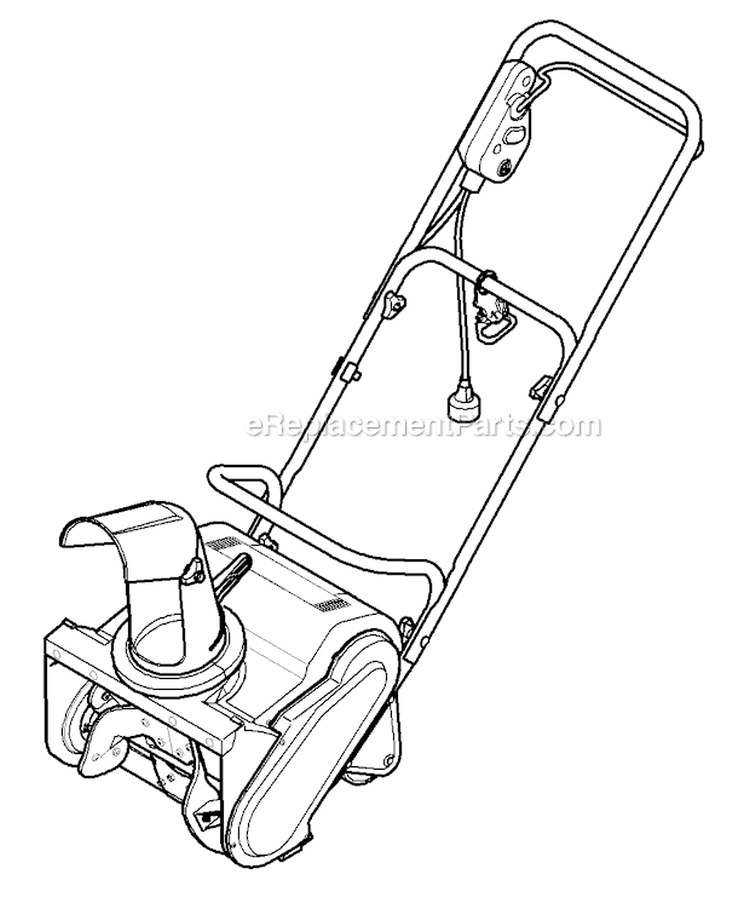 Quick Reference Diagram and Parts List for 31A-050-711 2010 Troy-Bilt Snow Blower