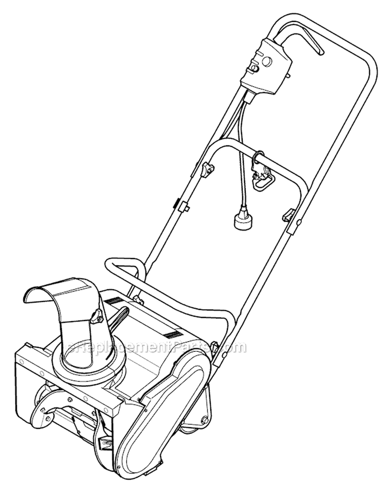 Quick Reference Diagram and Parts List for 31A-050-766 2012 Troy-Bilt Snow Blower
