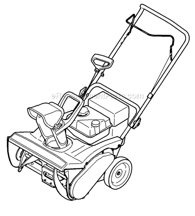 Page E Diagram and Parts List for 31A-2M5A 2010 Troy-Bilt Snow Blower