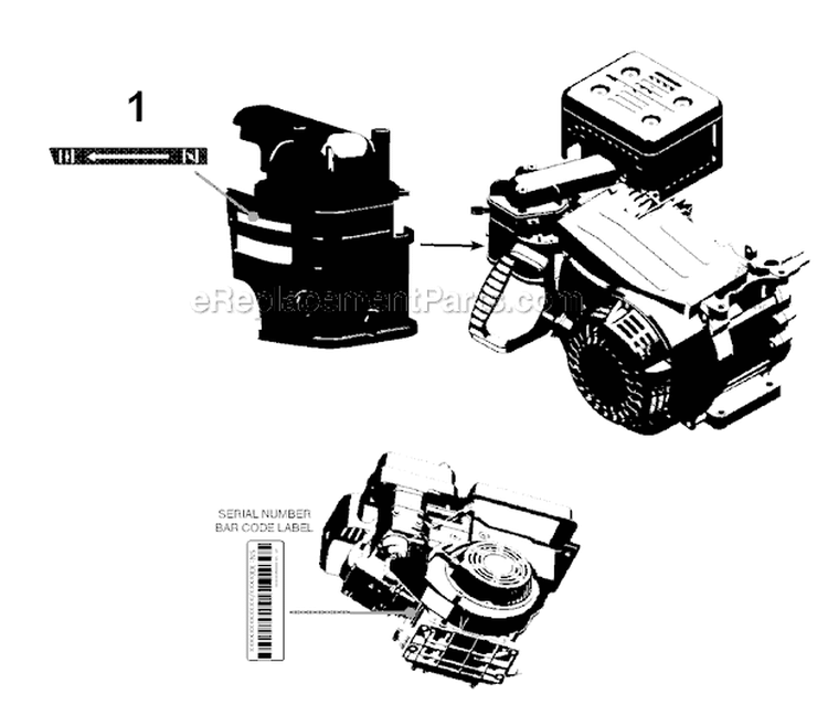 Muffler Diagram and Parts List for 31A-2M5E711 2011 Troy-Bilt Snow Blower