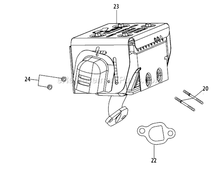 Drive System / Auger Assembly Diagram and Parts List for 31A-2M5E711 2011 Troy-Bilt Snow Blower