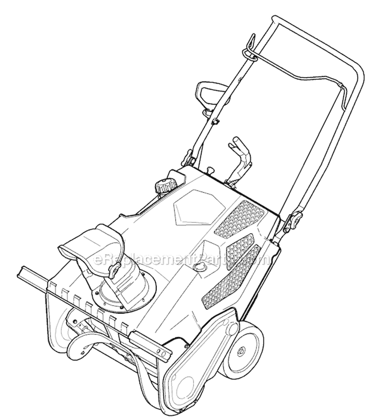 Quick Reference Diagram and Parts List for 31A-2M5E766 2012 Troy-Bilt Snow Blower