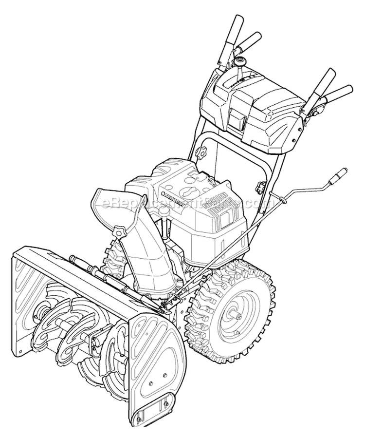 Quick Reference Diagram and Parts List for 31AE6LO4766 2006 Troy-Bilt Snow Blower