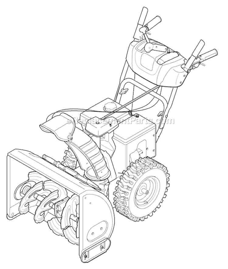 Quick Reference Diagram and Parts List for 31AH55Q5766 2011 Troy-Bilt Snow Blower