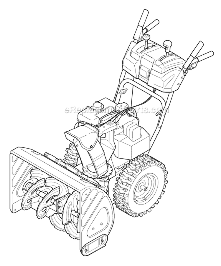 Quick Reference Ah Diagram and Parts List for 31AH6KQ4766 2007 Troy-Bilt Snow Blower