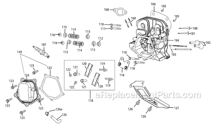 483-Sua Cylinder Head Diagram and Parts List for 31AH95P6766 2011 Troy-Bilt Snow Blower