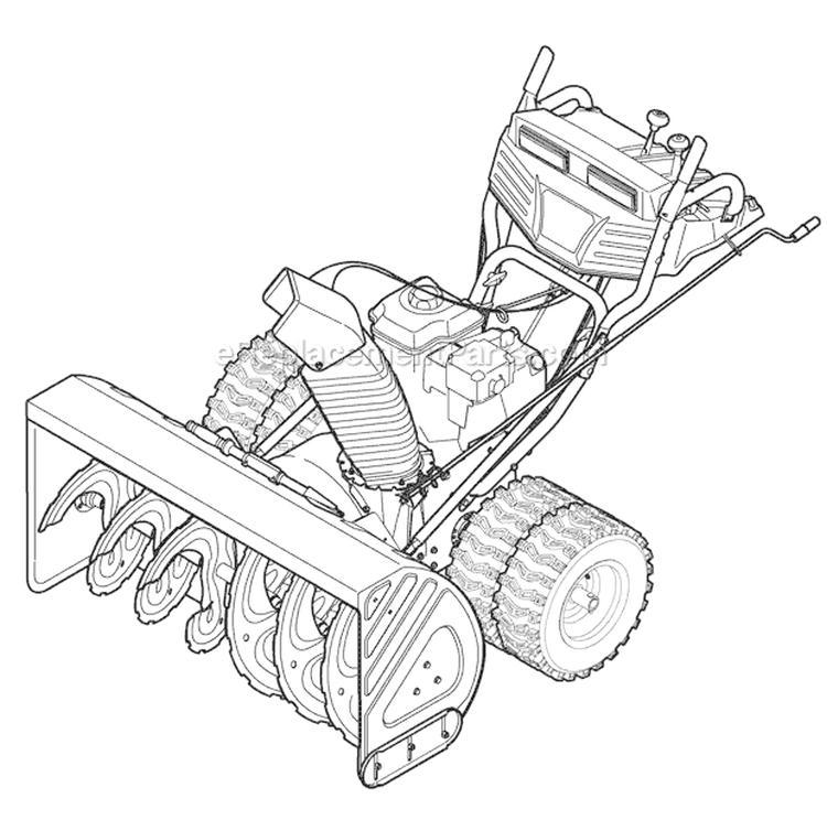 Label Map Diagram and Parts List for 31AH9J77766 2008 Troy-Bilt Snow Blower