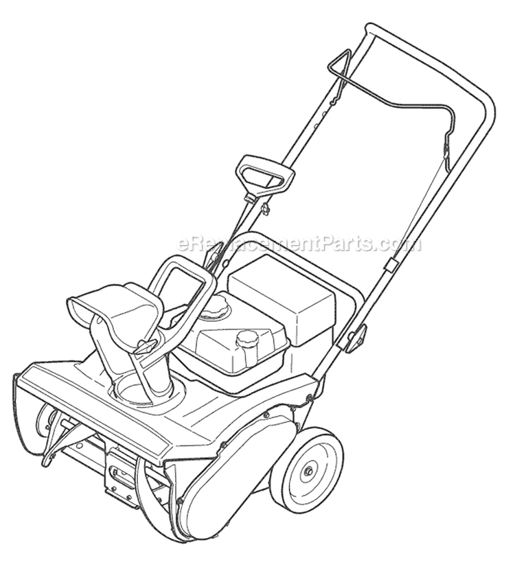 Quick Reference Diagram and Parts List for 31AM2P5B 2008 Troy-Bilt Snow Blower