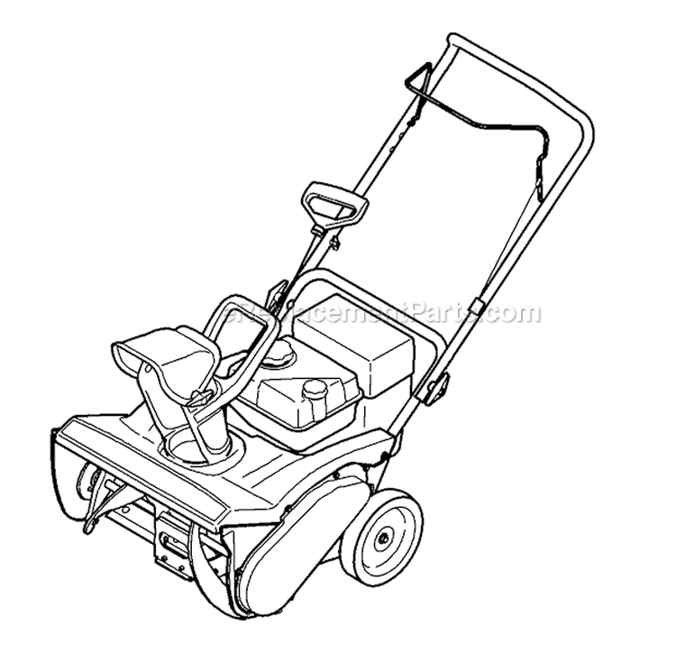 Quick Reference Diagram and Parts List for 31AS2P5C 2010 Troy-Bilt Snow Blower