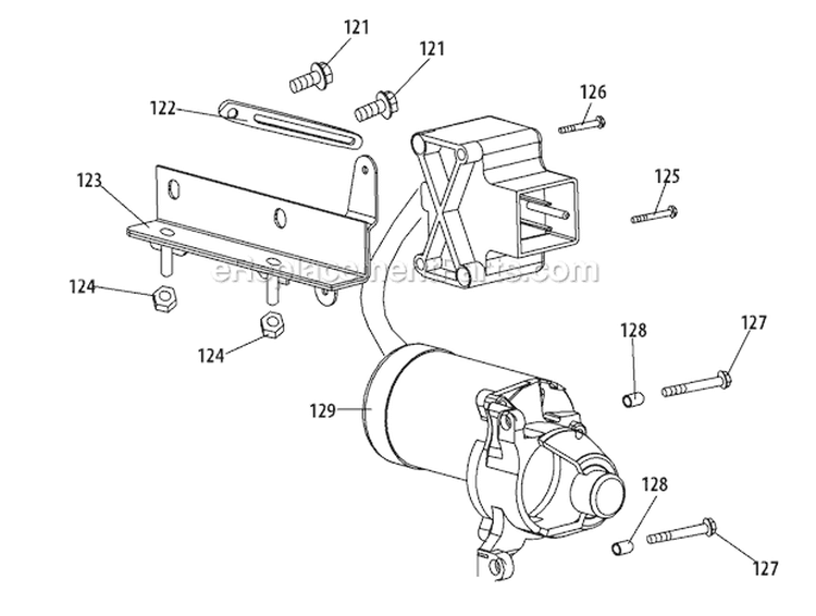 265-Su-11 Starter Diagram and Parts List for 31AS62N2711 2011 Troy-Bilt Snow Blower