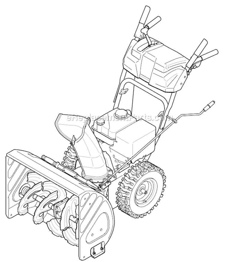 Quick Reference Storm 2410 Diagram and Parts List for 31AS62N2766 2011 Troy-Bilt Snow Blower