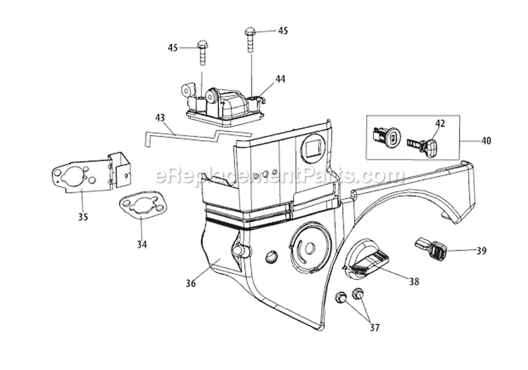 270-Su-11 Engine Shroud Diagram and Parts List for 31AS63N2711 2011 Troy-Bilt Snow Blower