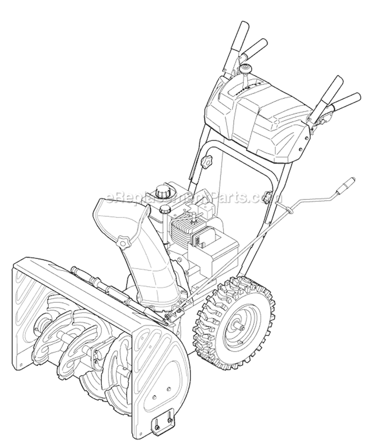 Quick Reference Diagram and Parts List for 31AS6BN2766 2006 Troy-Bilt Snow Blower