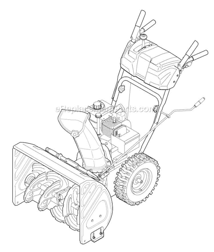 Quick Reference Diagram and Parts List for 31AS6GN3711 2006 Troy-Bilt Snow Blower
