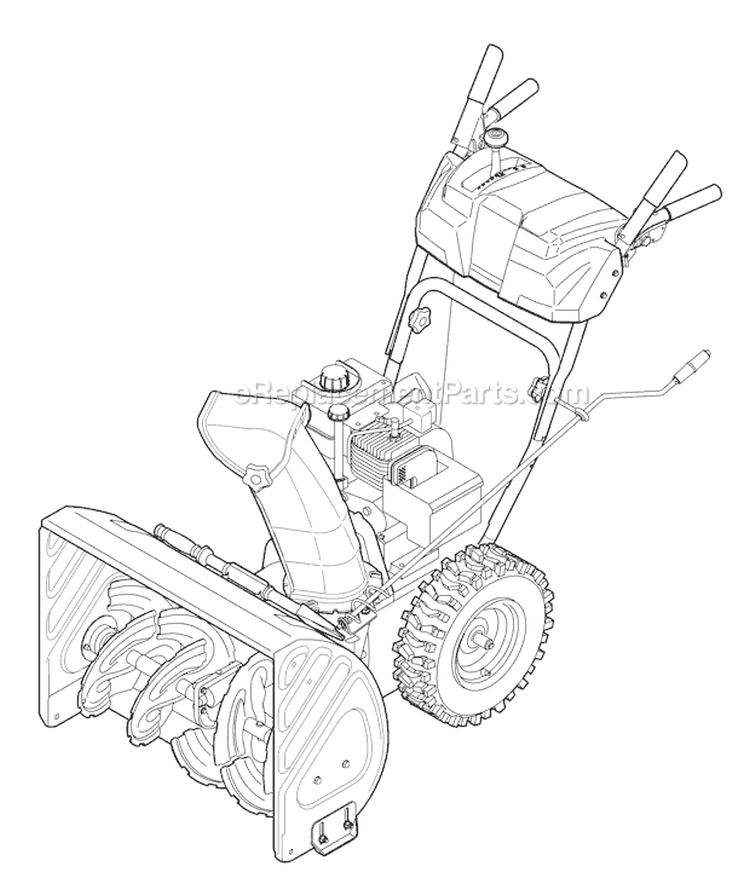 Quick Reference Diagram and Parts List for 31AS6GN3766 2006 Troy-Bilt Snow Blower