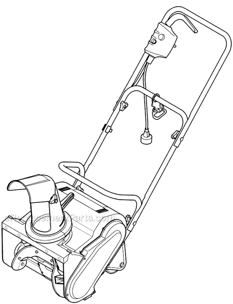 Quick Reference Diagram and Parts List for 31B-050-711 2012 Troy-Bilt Snow Blower