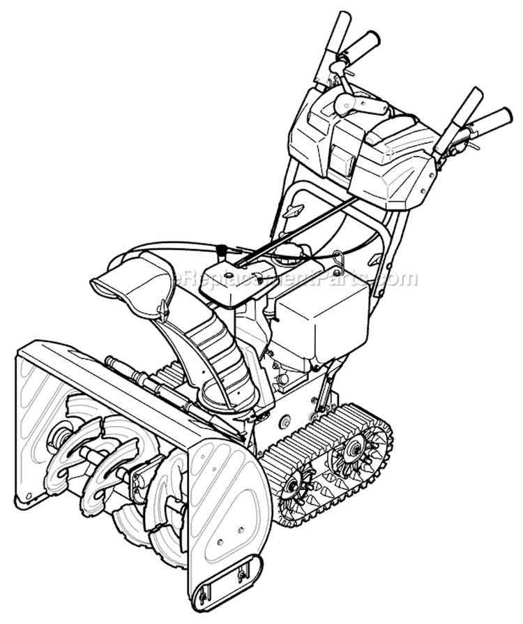 Quick Reference Diagram and Parts List for 31BM73Q3711 2011 Troy-Bilt Snow Blower