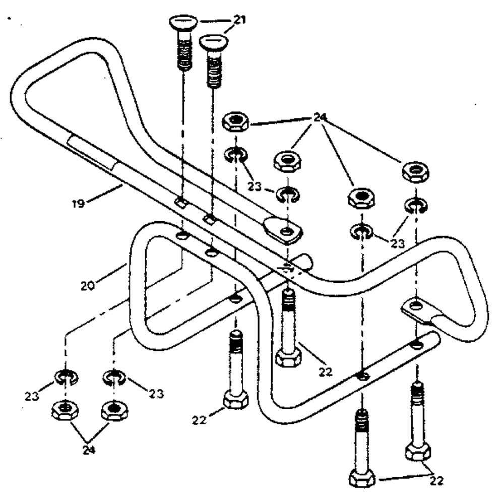 Replacement Parts Diagram and Parts List for BUMPER#18755HP  Troy-Bilt Tiller