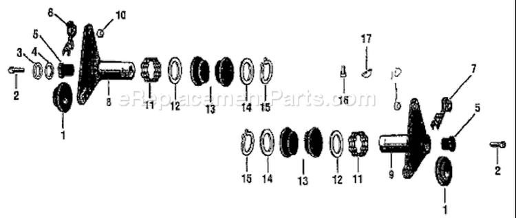 Page G Diagram and Parts List for 34022  Troy-Bilt Cultivator