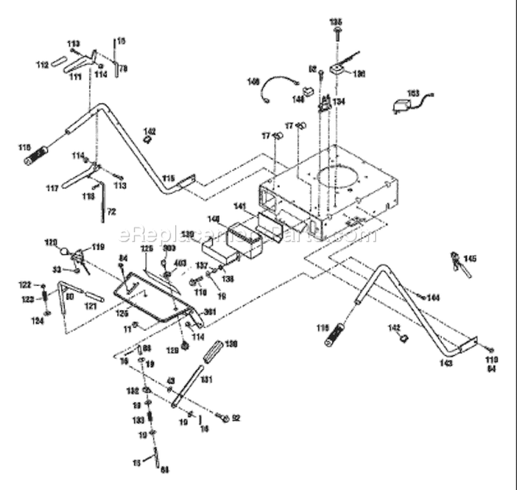 Page D Diagram and Parts List for 34037 S/N 01-- Troy-Bilt Lawn Mower