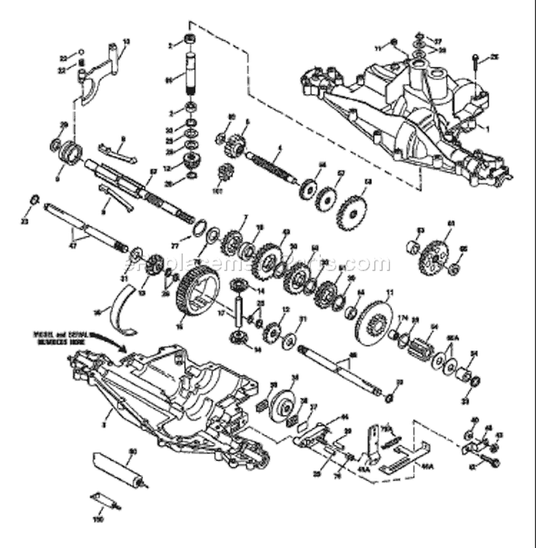 Page E Diagram and Parts List for 34037 S/N 01-- Troy-Bilt Lawn Mower