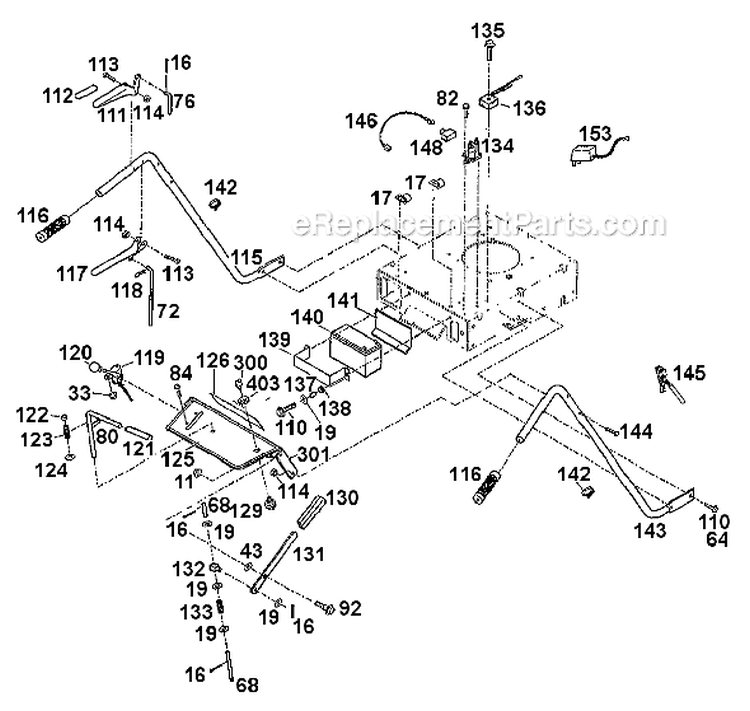 Page D Diagram and Parts List for 34038 S/N 01-- Troy-Bilt Lawn Mower
