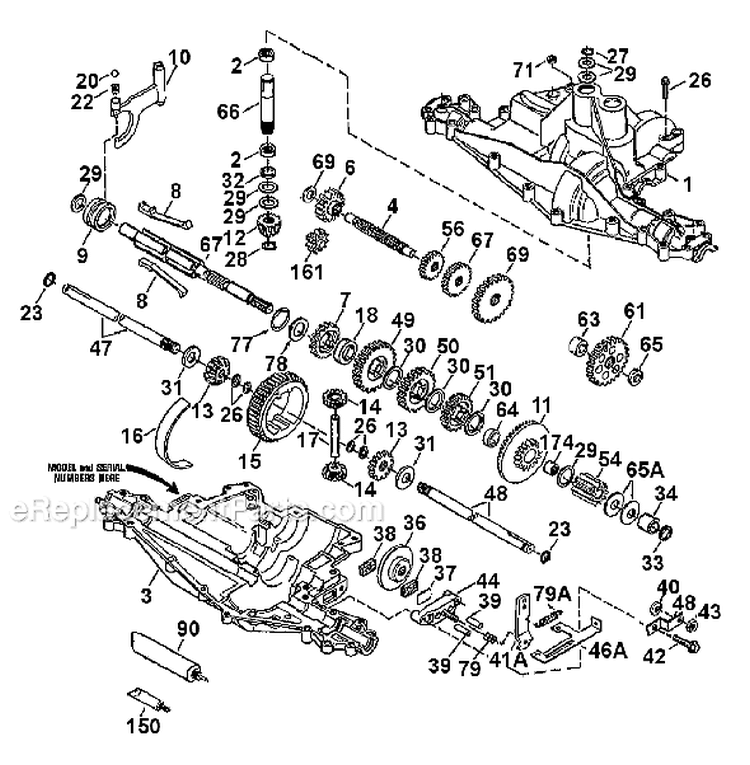 Page E Diagram and Parts List for 34039 S/N 01-- Troy-Bilt Lawn Mower