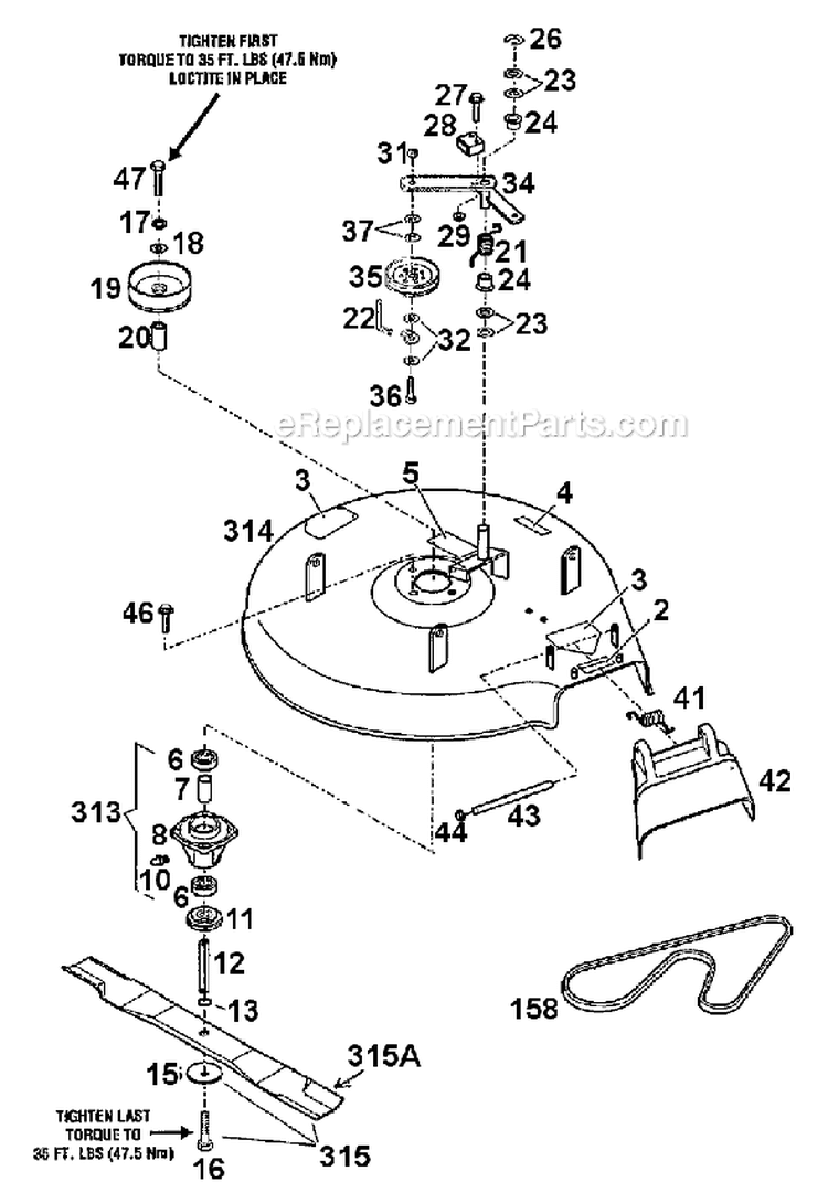 Page A Diagram and Parts List for 34067 S/N 0100101-0199999 Troy-Bilt Lawn Mower