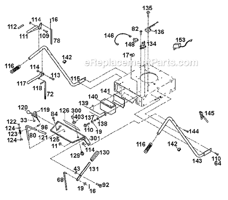 Page D Diagram and Parts List for 34067 S/N 0100101-0199999 Troy-Bilt Lawn Mower