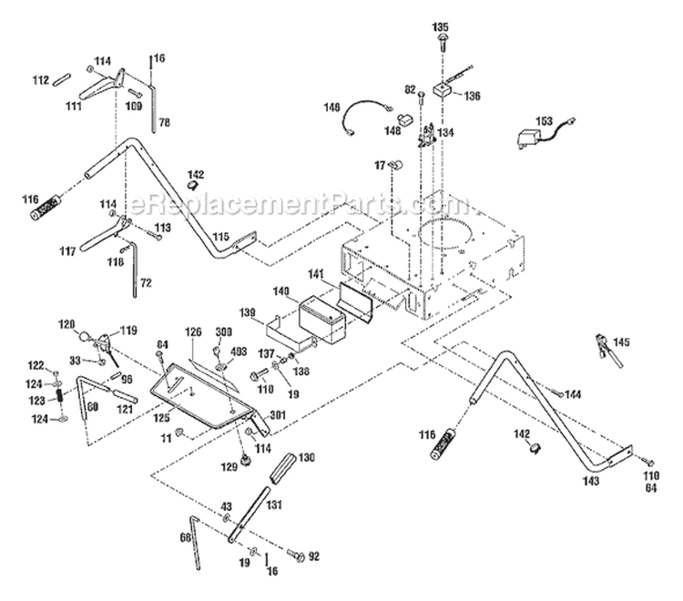 Page D Diagram and Parts List for 34069 S/N 0100101-0199999 Troy-Bilt Lawn Mower