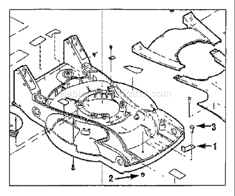 Page J Diagram and Parts List for 34311 S/N 00100101-0499999 Troy-Bilt Lawn Mower