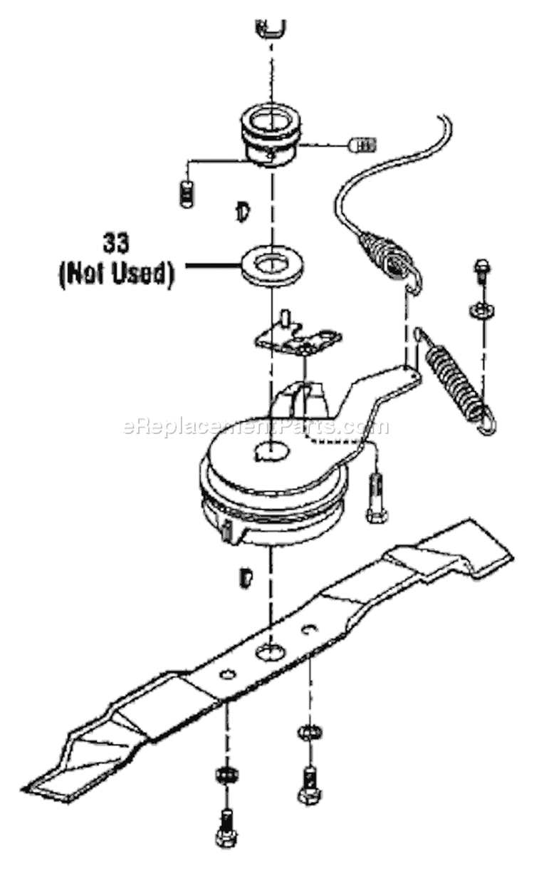 Page C Diagram and Parts List for 34311 S/N 00100101-0499999 Troy-Bilt Lawn Mower