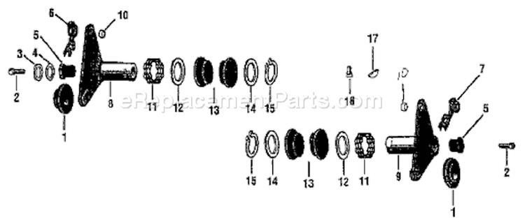 Page I Diagram and Parts List for 34311 S/N 00100101-0499999 Troy-Bilt Lawn Mower