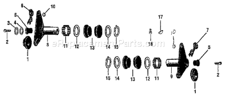 Page I Diagram and Parts List for 34313 S/N 0100101-0299999 Troy-Bilt Lawn Mower