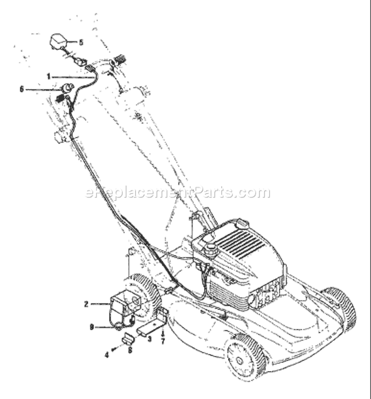 Page C Diagram and Parts List for 34323 S/N 0100101-0199999 Troy-Bilt Lawn Mower