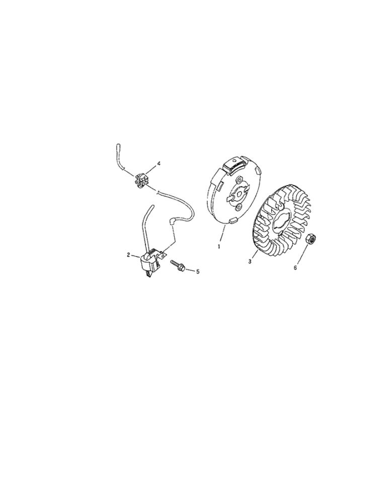 Flywheel And Fan Diagram and Parts List for 01923  Troy-Bilt Generator