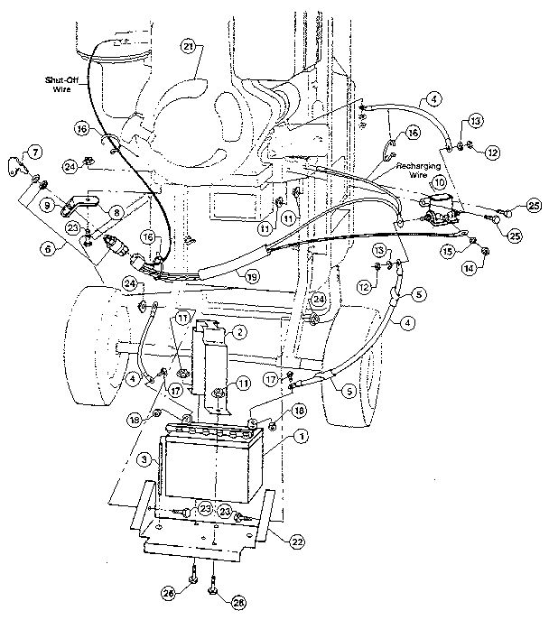 The 8hp Briggs And Stratton Electric Start System Diagram and Parts List for SUPERTOMAHAWK8HP 836276 & UP Troy-Bilt Chipper Shredder